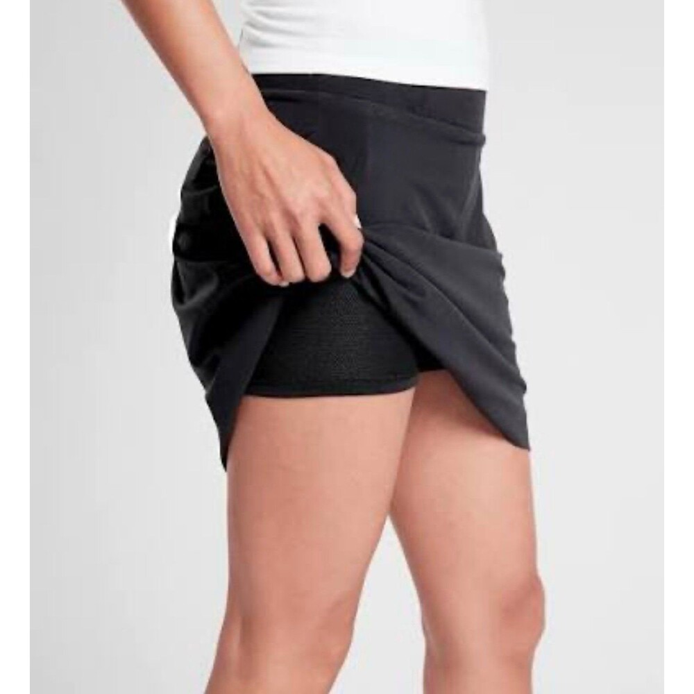 Athleta Black Anna Skort Athletic Work Out Run Mini Skirt, M